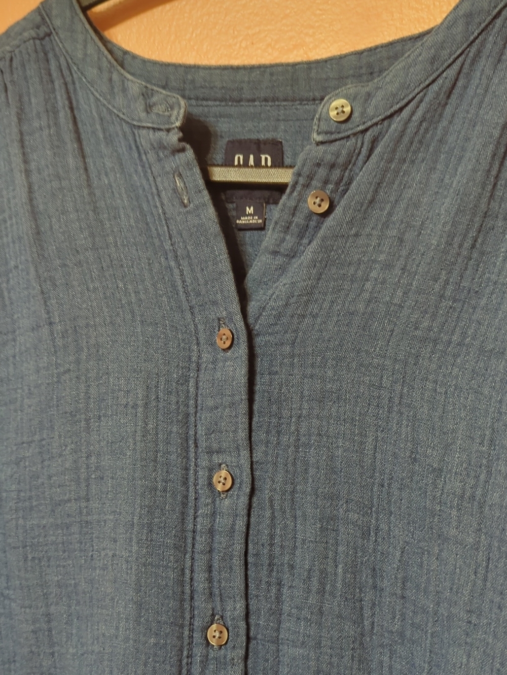 Gap Cotton Gauze Denim Shirt M - Picture 5 of 8